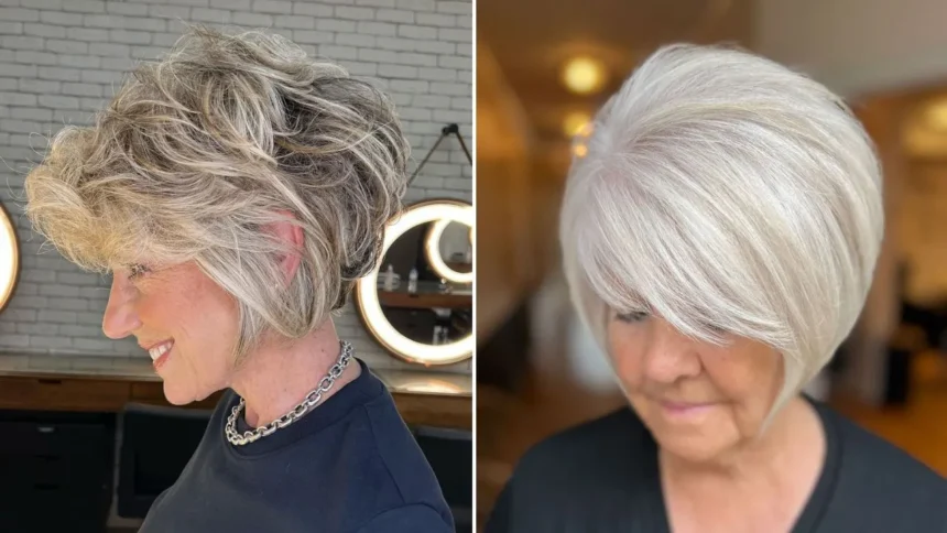 Older Short Hairstyles For Fine Hair Over 60